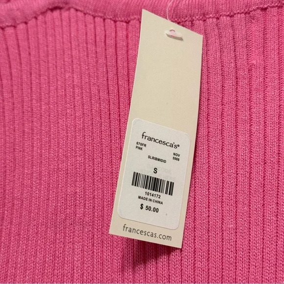 NWT Francesca’s Barbie pink bodycon maxi dress - Picture 5 of 5